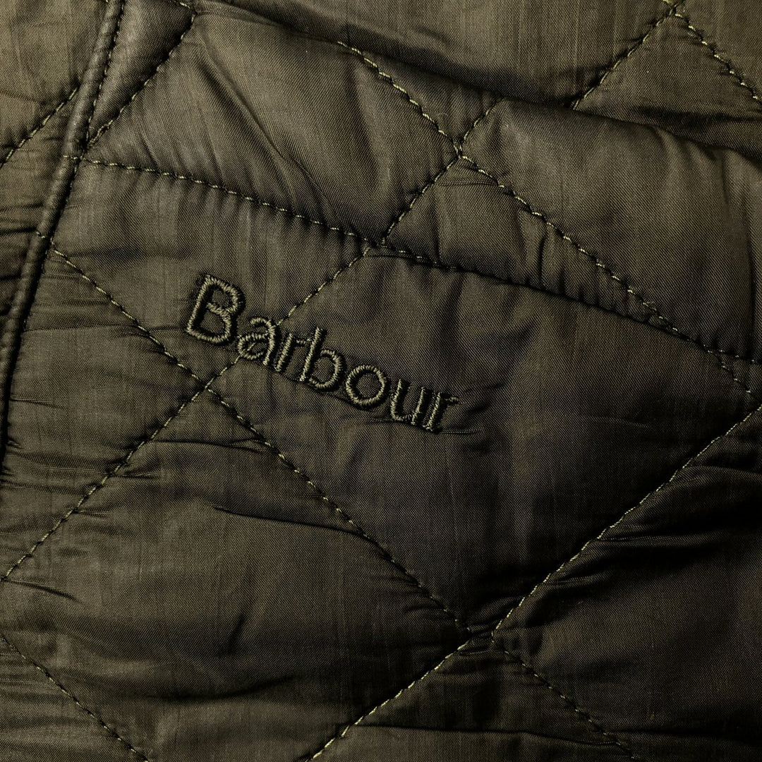 2000s~ Barbour Polarquilted Jacket, Long, Quilted Puffer Jacket, Men's Size M Nylon Khaki type Vintage Second Hand