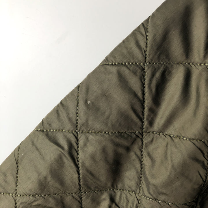 2000s~ Barbour Polarquilted Jacket, Long, Quilted Puffer Jacket, Men's Size M Nylon Khaki type Vintage Second Hand