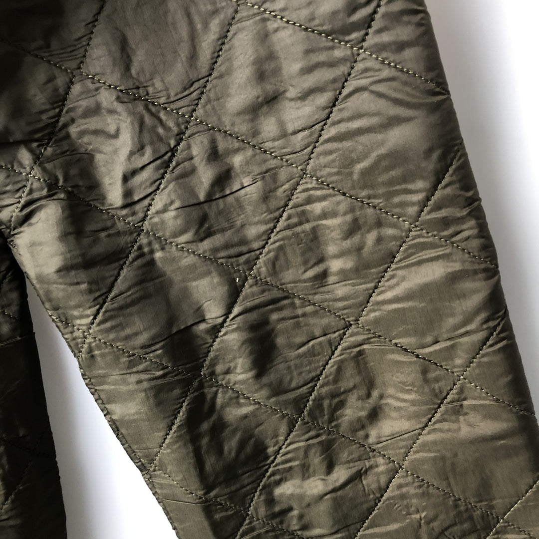 2000s~ Barbour Polarquilted Jacket, Long, Quilted Puffer Jacket, Men's Size M Nylon Khaki type Vintage Second Hand