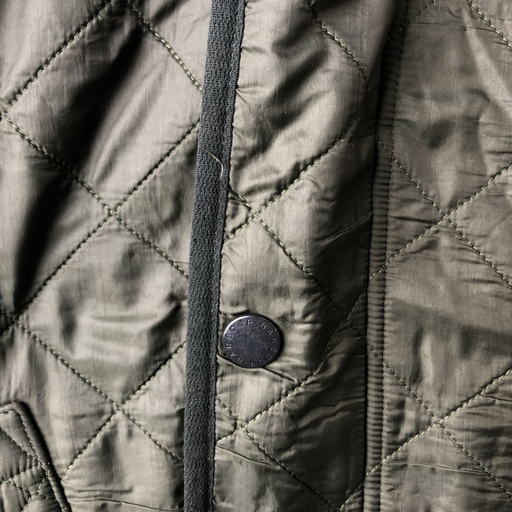2000s~ Barbour Polarquilted Jacket, Long, Quilted Puffer Jacket, Men's Size M Nylon Khaki type Vintage Second Hand
