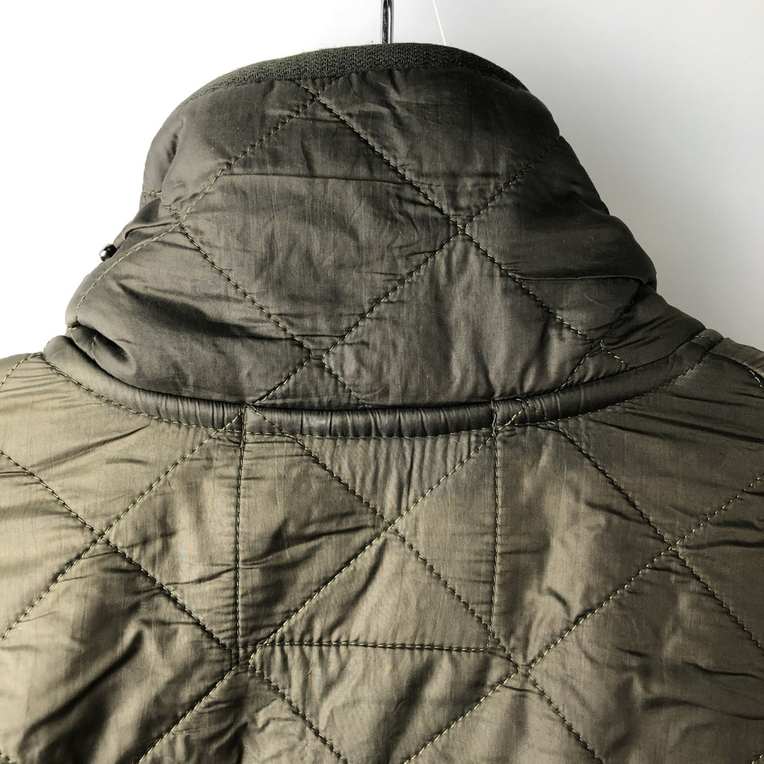 2000s~ Barbour Polarquilted Jacket, Long, Quilted Puffer Jacket, Men's Size M Nylon Khaki type Vintage Second Hand