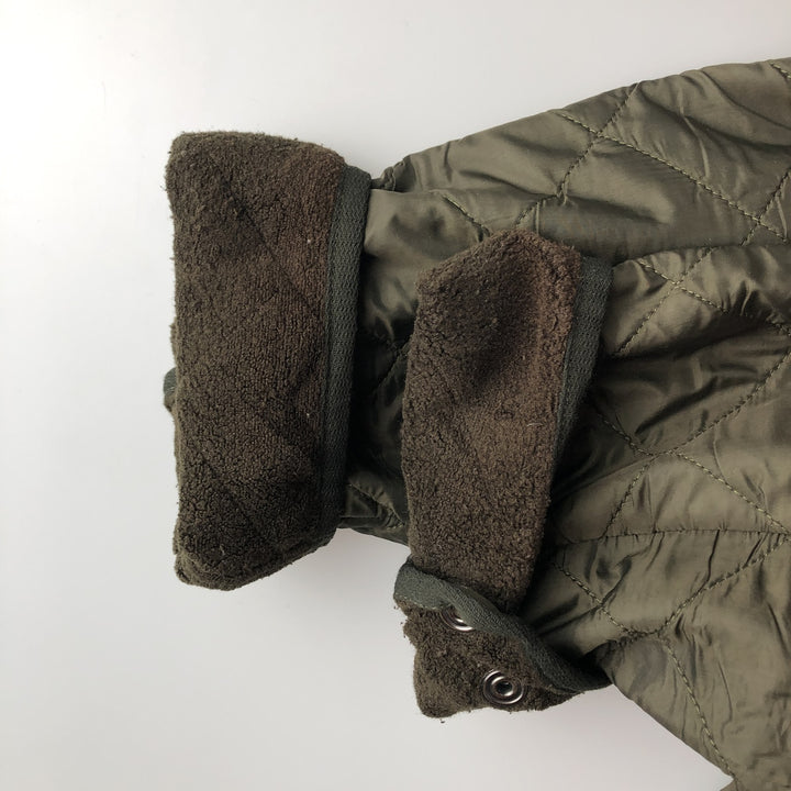 2000s~ Barbour Polarquilted Jacket, Long, Quilted Puffer Jacket, Men's Size M Nylon Khaki type Vintage Second Hand