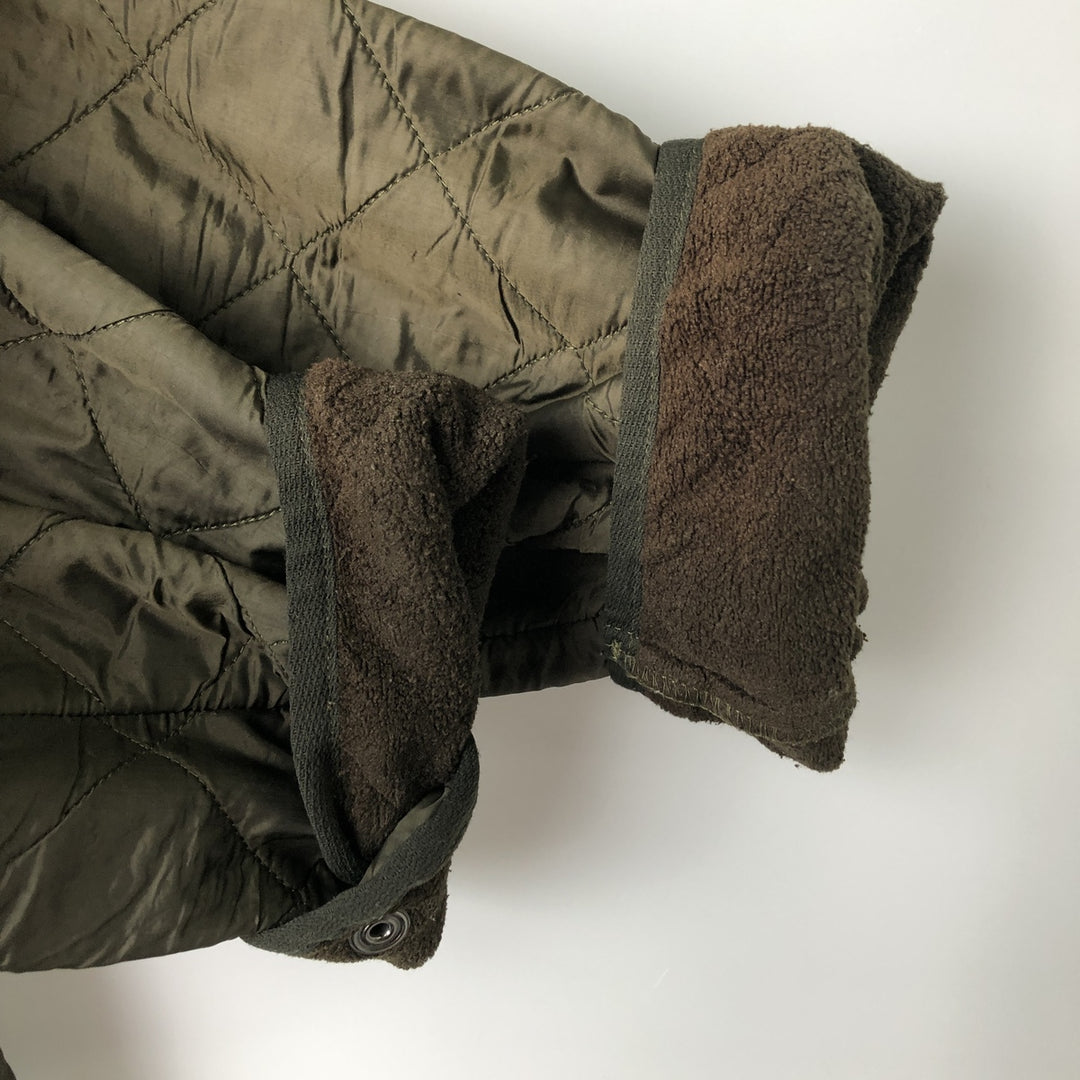 2000s~ Barbour Polarquilted Jacket, Long, Quilted Puffer Jacket, Men's Size M Nylon Khaki type Vintage Second Hand