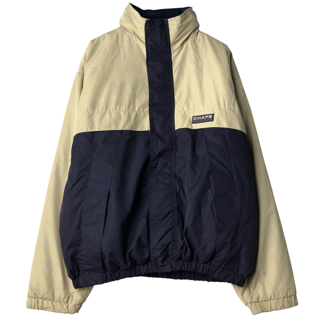 Ralph Lauren CHAPS padded puffer jacket, men's size L polyester Beige type Vintage Second Hand
