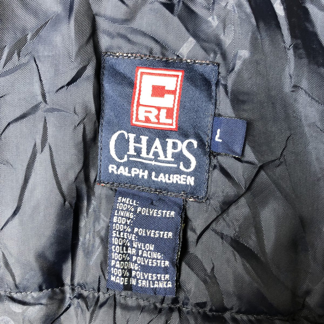 Ralph Lauren CHAPS padded puffer jacket, men's size L polyester Beige type Vintage Second Hand