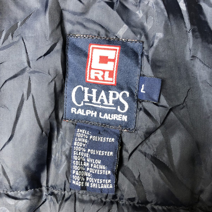 Ralph Lauren CHAPS padded puffer jacket, men's size L polyester Beige type Vintage Second Hand