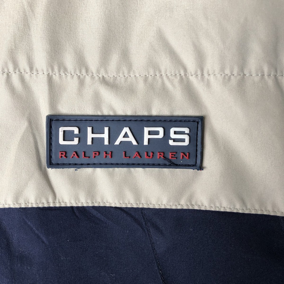 Ralph Lauren CHAPS padded puffer jacket, men's size L polyester Beige type Vintage Second Hand