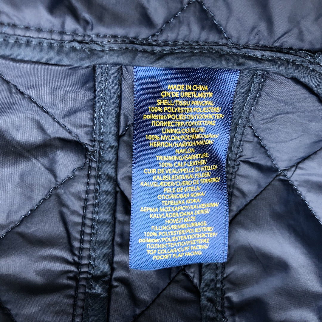 Ralph Lauren POLO RALPH LAUREN quilted puffer jacket, men's size S polyester navy blue type Vintage Second Hand