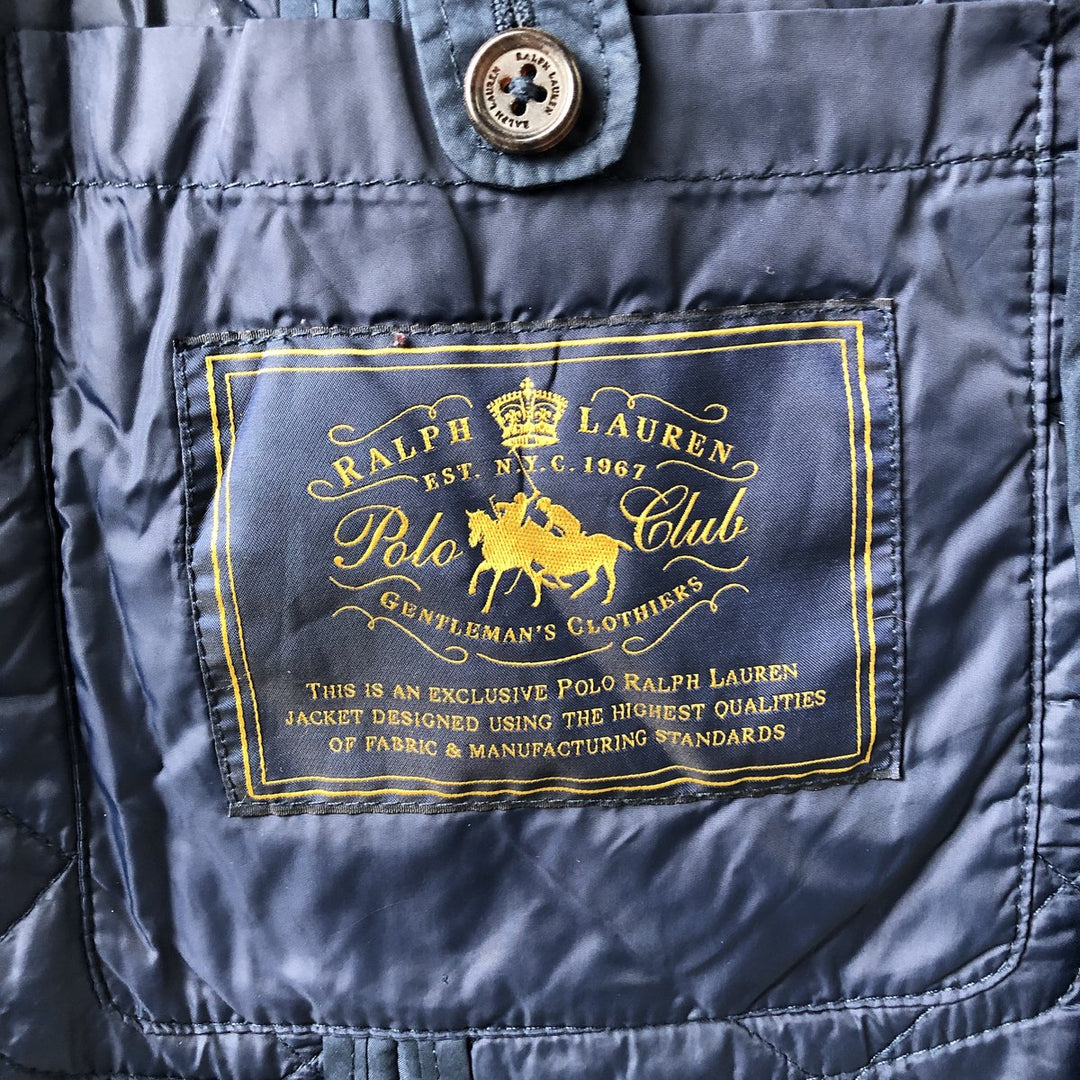 Ralph Lauren POLO RALPH LAUREN quilted puffer jacket, men's size S polyester navy blue type Vintage Second Hand