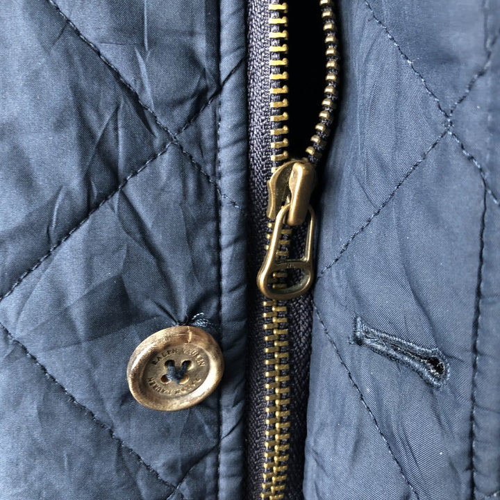 Ralph Lauren POLO RALPH LAUREN quilted puffer jacket, men's size S polyester navy blue type Vintage Second Hand