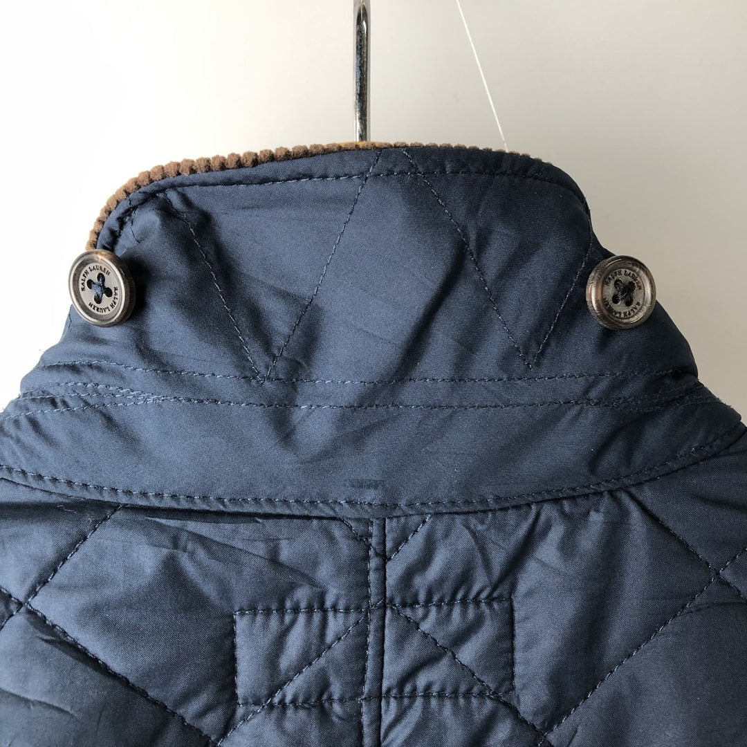 Ralph Lauren POLO RALPH LAUREN quilted puffer jacket, men's size S polyester navy blue type Vintage Second Hand