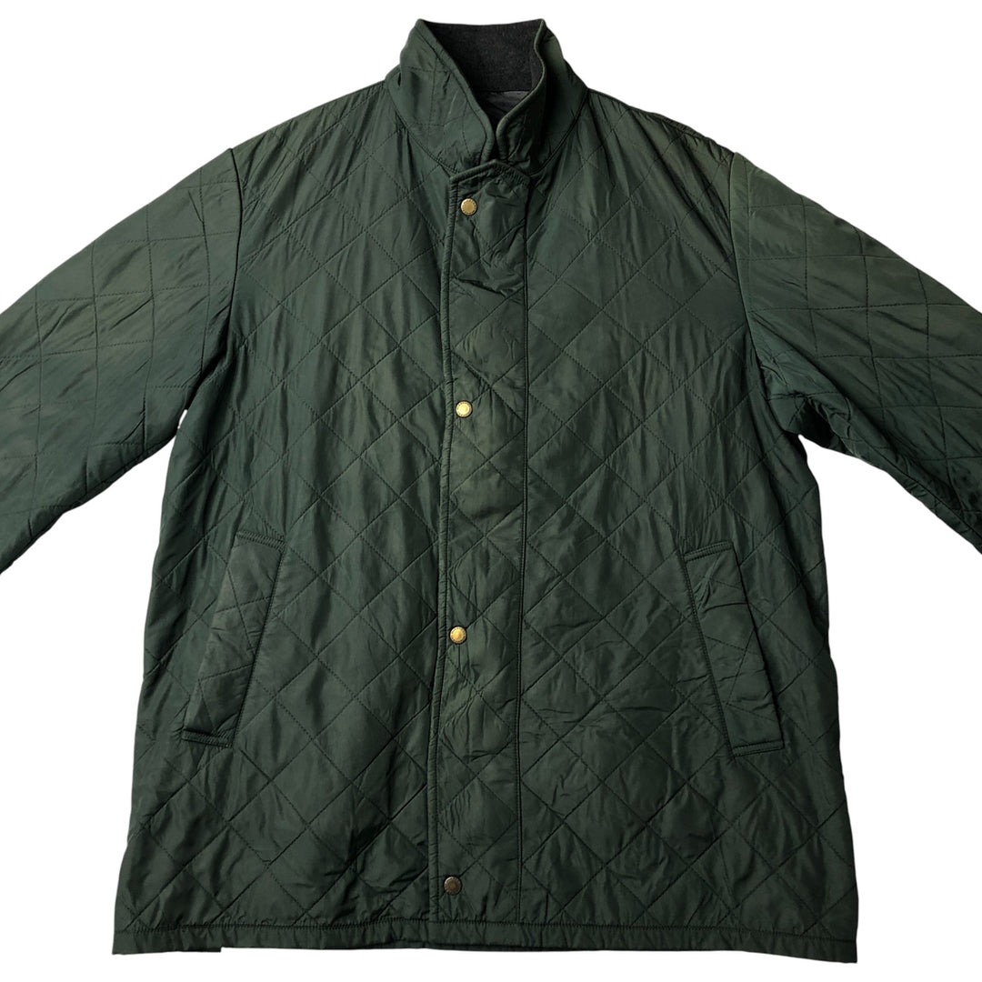 Burberry's BURBERRY LONDON quilted puffer jacket, men's size XL unclear dark green Vintage Second Hand