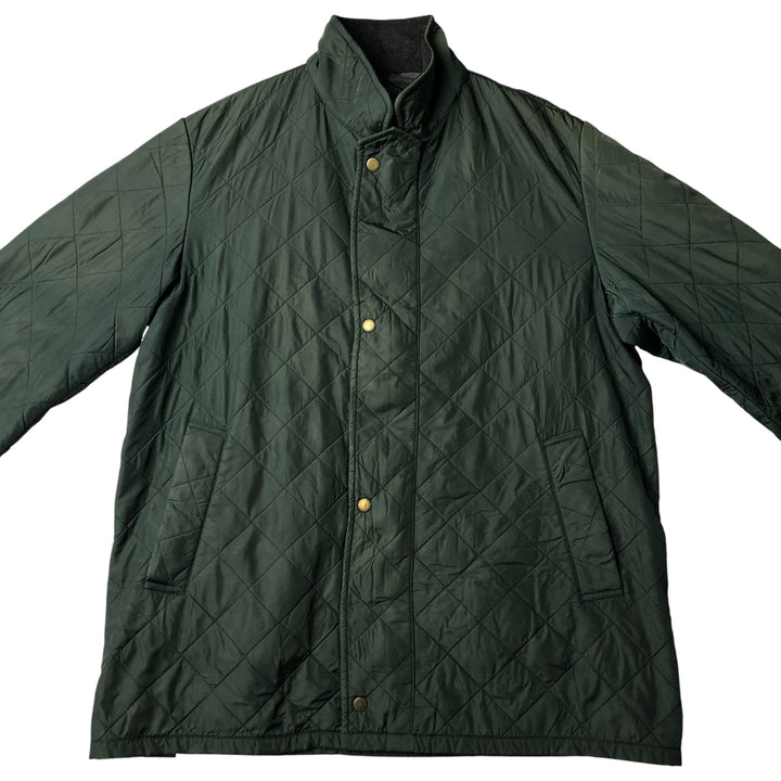 Burberry's BURBERRY LONDON quilted puffer jacket, men's size XL unclear dark green Vintage Second Hand