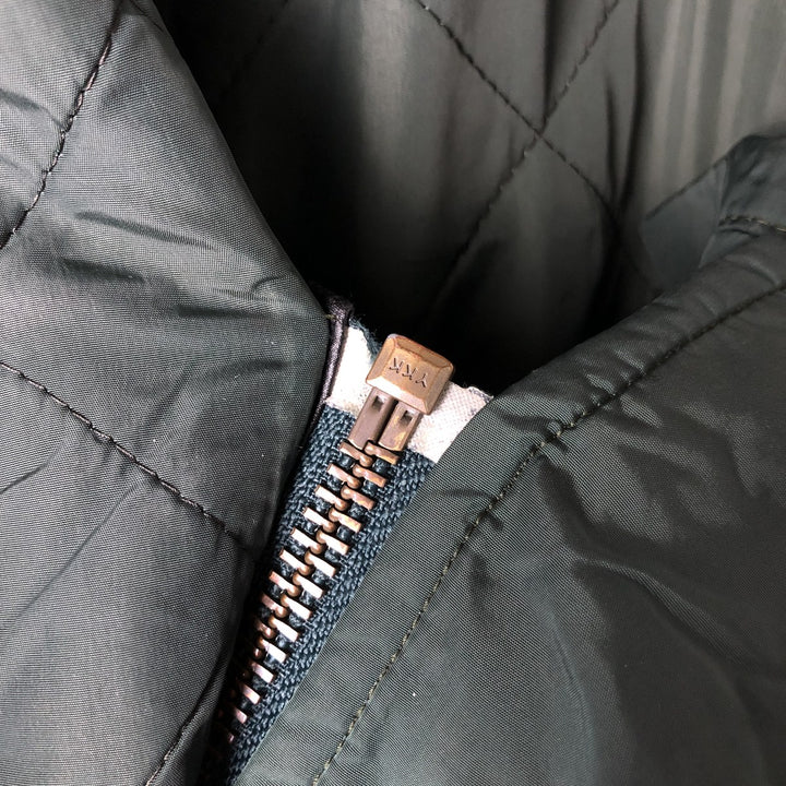 Burberry's BURBERRY LONDON quilted puffer jacket, men's size XL unclear dark green Vintage Second Hand