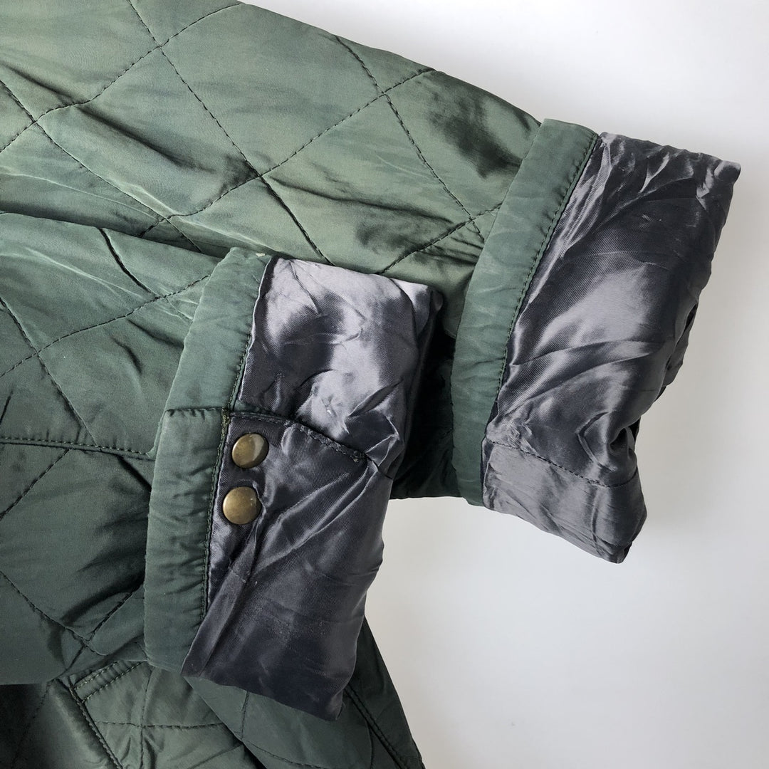 Burberry's BURBERRY LONDON quilted puffer jacket, men's size XL unclear dark green Vintage Second Hand