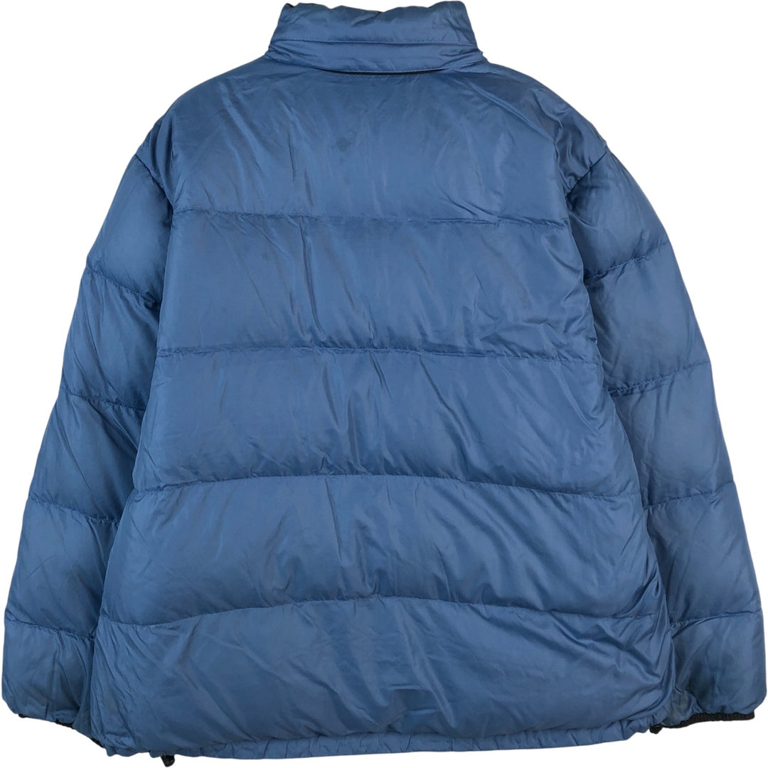 Vintage 90'S Lands' End reversible goose down jacket, men's size XL Nylon Blue type light blue Vintage Second Hand
