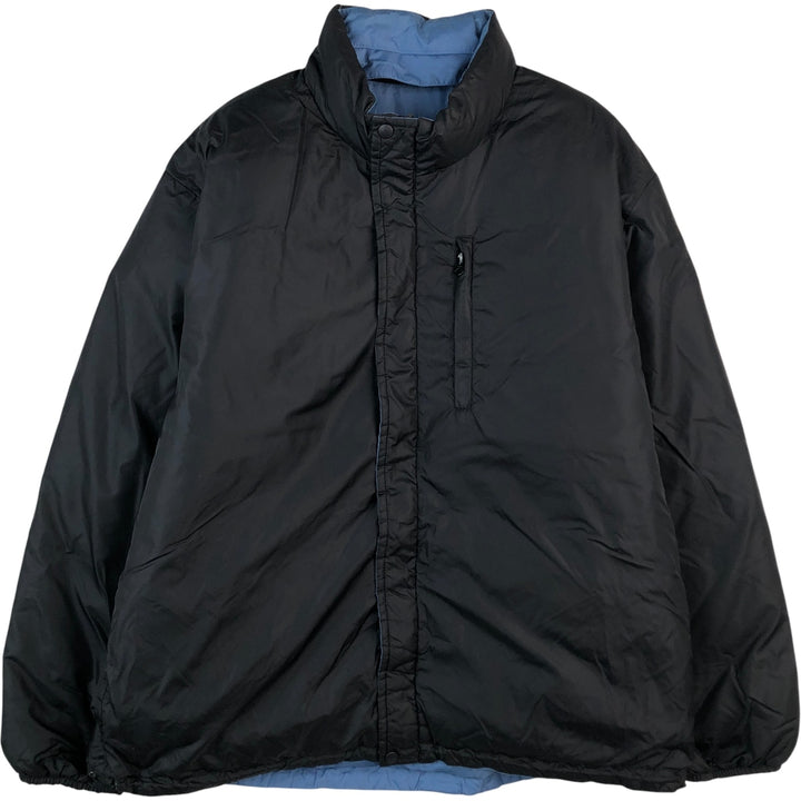 Vintage 90'S Lands' End reversible goose down jacket, men's size XL Nylon Blue type light blue Vintage Second Hand