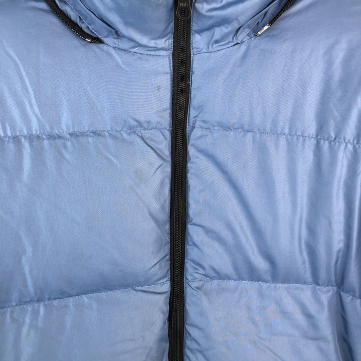 Vintage 90'S Lands' End reversible goose down jacket, men's size XL Nylon Blue type light blue Vintage Second Hand