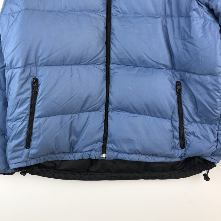 Vintage 90'S Lands' End reversible goose down jacket, men's size XL Nylon Blue type light blue Vintage Second Hand