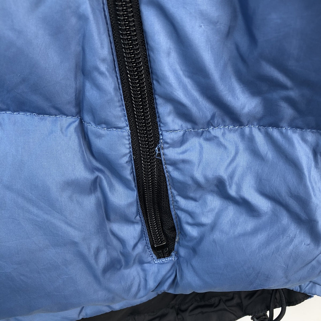 Vintage 90'S Lands' End reversible goose down jacket, men's size XL Nylon Blue type light blue Vintage Second Hand