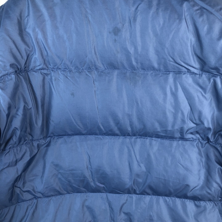 Vintage 90'S Lands' End reversible goose down jacket, men's size XL Nylon Blue type light blue Vintage Second Hand