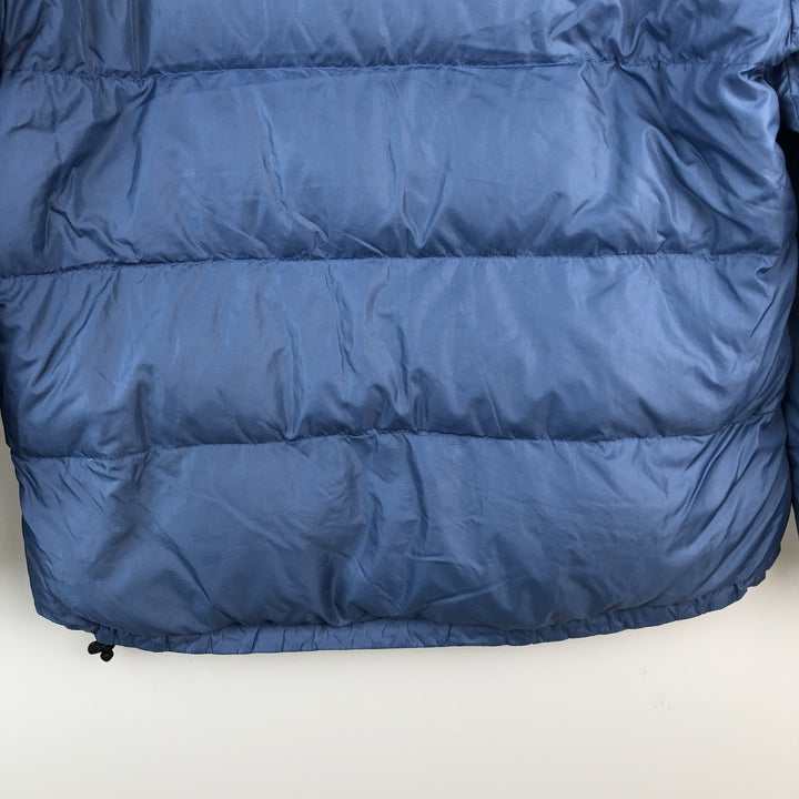 Vintage 90'S Lands' End reversible goose down jacket, men's size XL Nylon Blue type light blue Vintage Second Hand