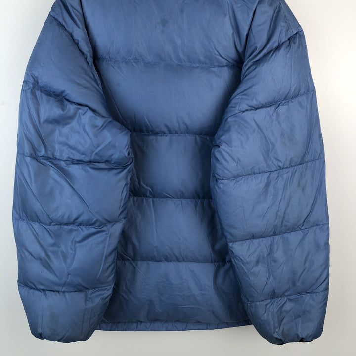 Vintage 90'S Lands' End reversible goose down jacket, men's size XL Nylon Blue type light blue Vintage Second Hand