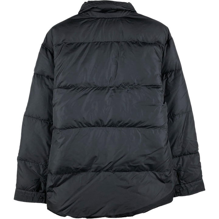 Vintage 80s-90'S Lands' End Goose Down Jacket, Men's Size Medium Nylon black type Vintage Second Hand