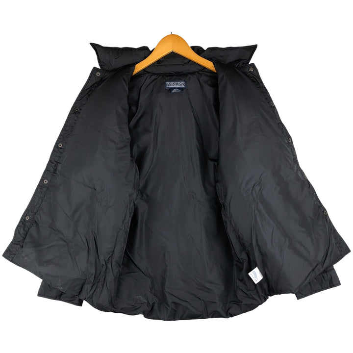 Vintage 80s-90'S Lands' End Goose Down Jacket, Men's Size Medium Nylon black type Vintage Second Hand