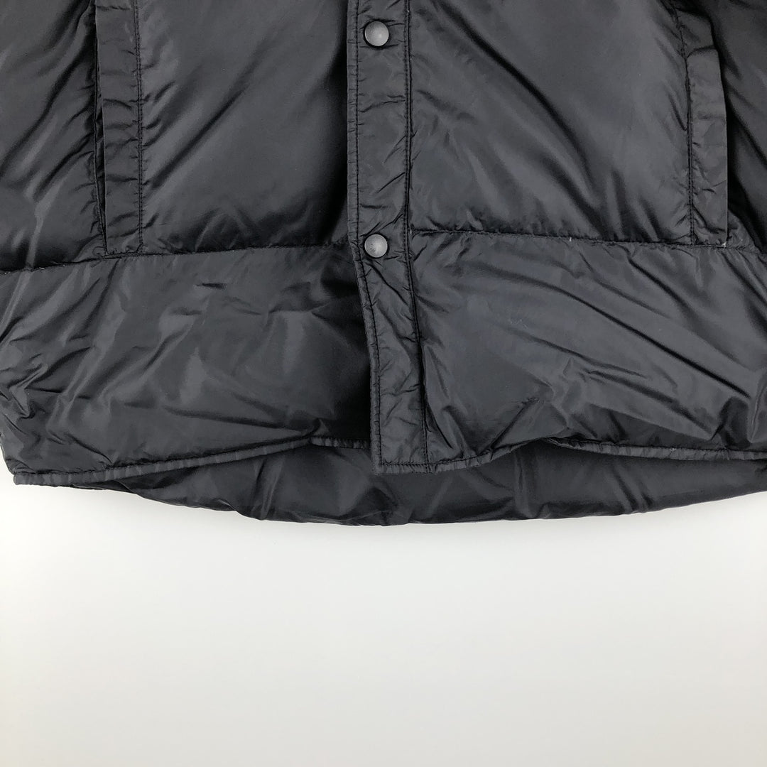 Vintage 80s-90'S Lands' End Goose Down Jacket, Men's Size Medium Nylon black type Vintage Second Hand