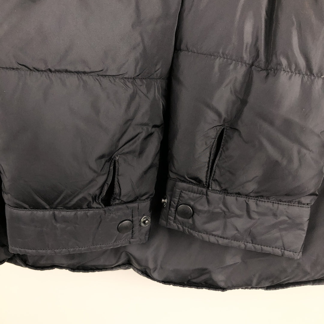 Vintage 80s-90'S Lands' End Goose Down Jacket, Men's Size Medium Nylon black type Vintage Second Hand