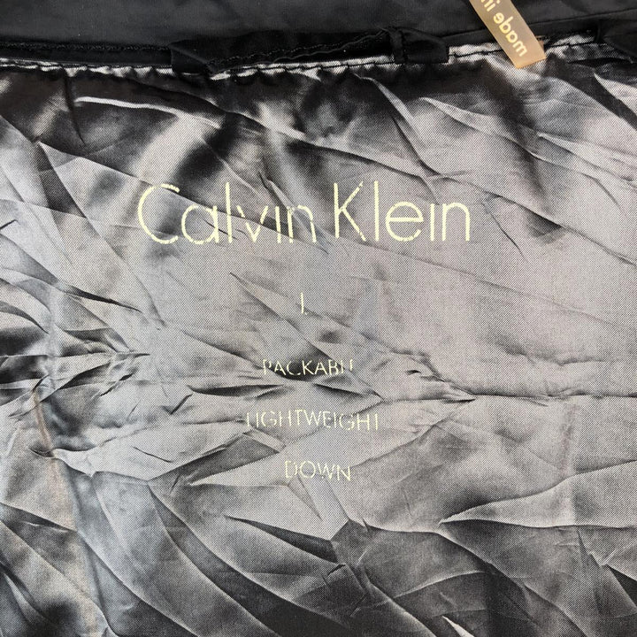 Calvin Klein down jacket, men's size L Nylon black type Vintage Second Hand
