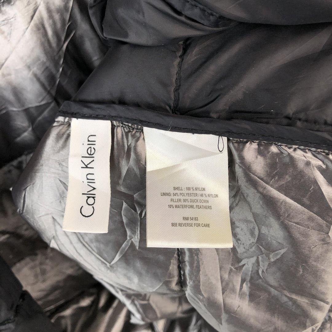 Calvin Klein down jacket, men's size L Nylon black type Vintage Second Hand