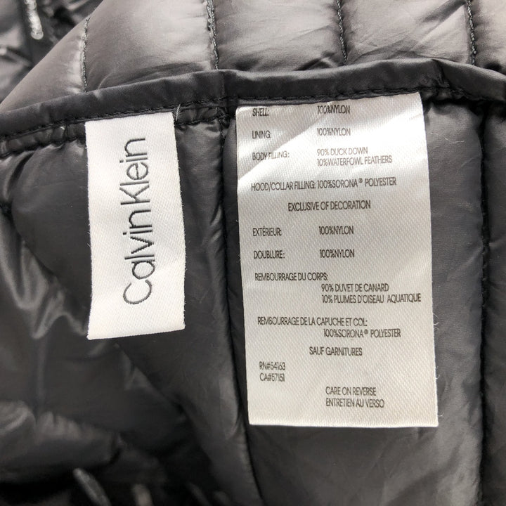 Calvin Klein down jacket, men's size M Nylon gray type Vintage Second Hand