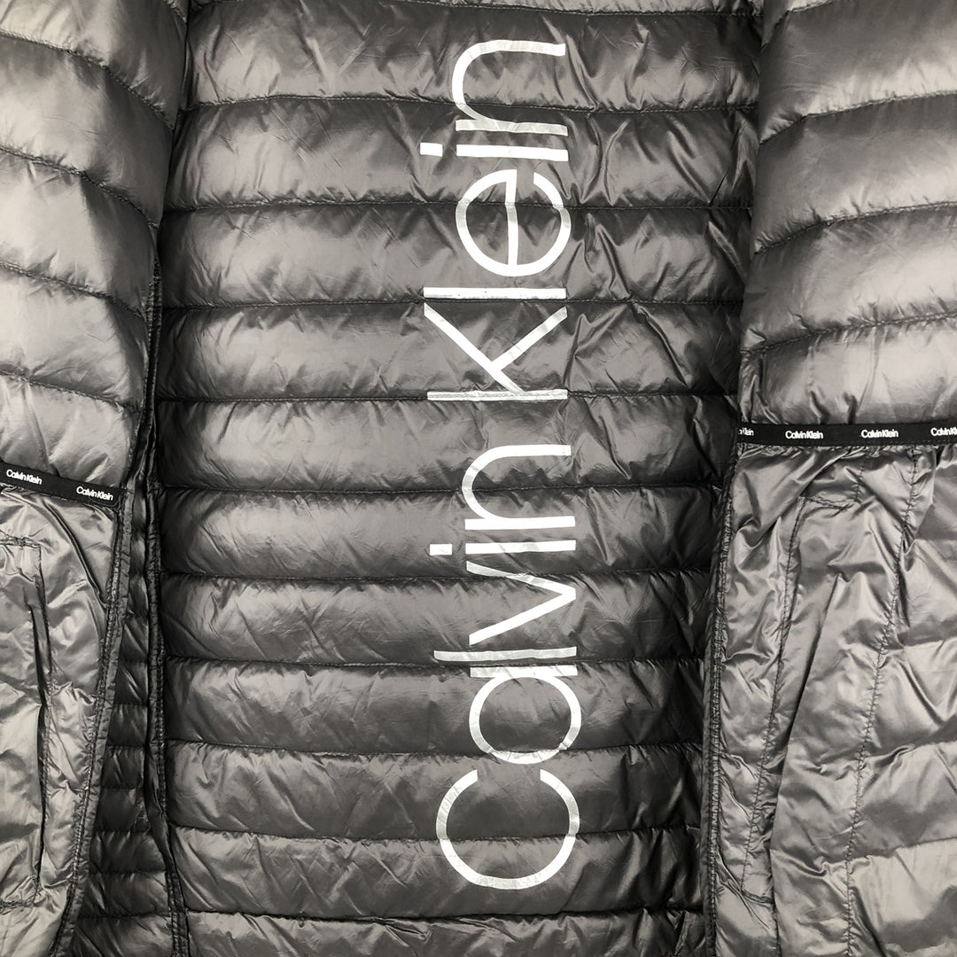 Calvin Klein down jacket, men's size M Nylon gray type Vintage Second Hand