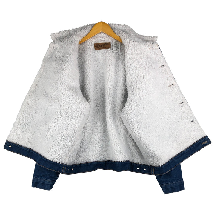 Vintage 1990'S Wrangler padded denim jacket, men's size XL cotton blue type Vintage Second Hand