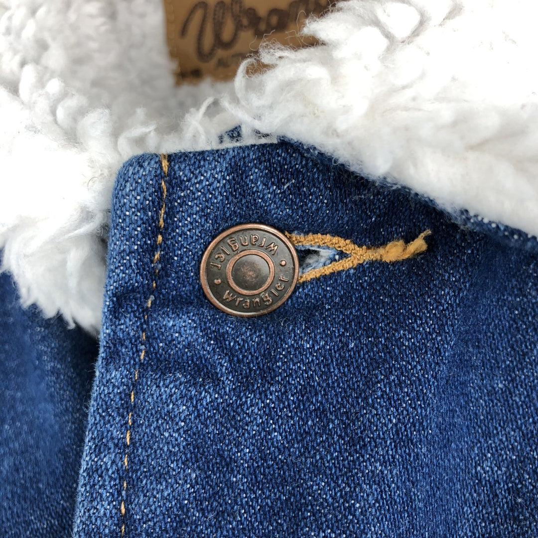 Vintage 1990'S Wrangler padded denim jacket, men's size XL cotton blue type Vintage Second Hand