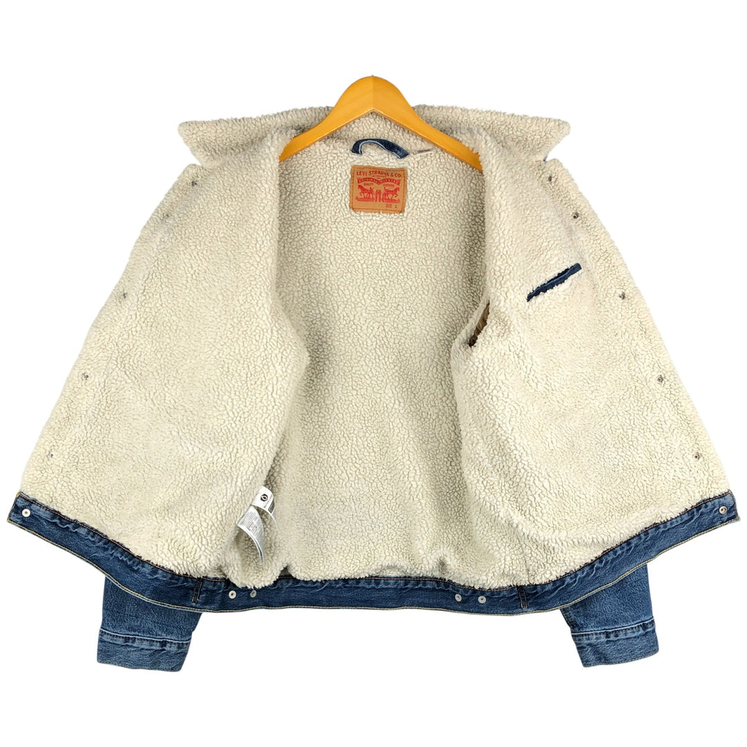 Levi's padded denim jacket, size L, men's cotton blue type Vintage Second Hand