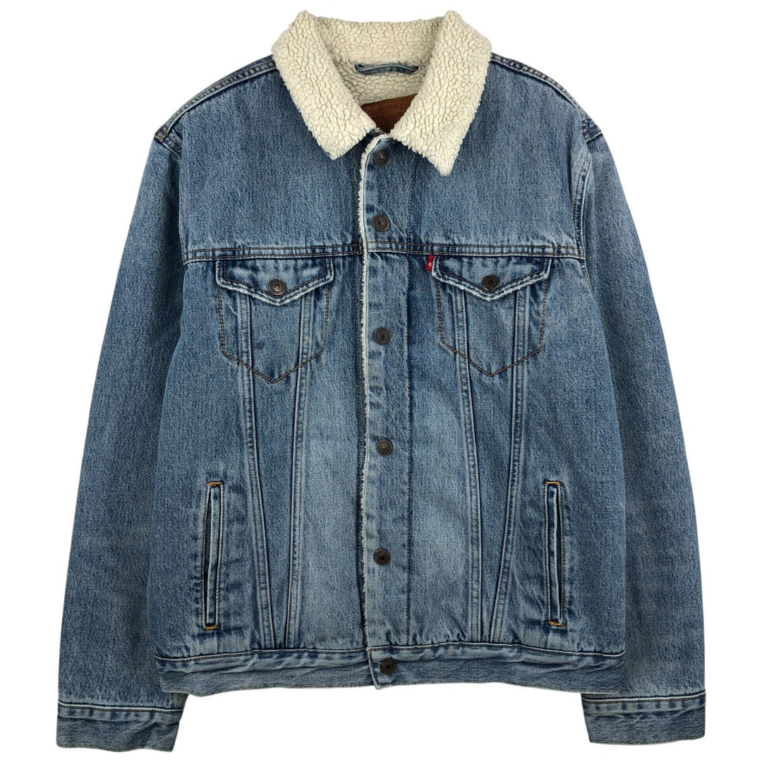 Levi's padded denim jacket, size L, men's cotton blue type Vintage Second Hand