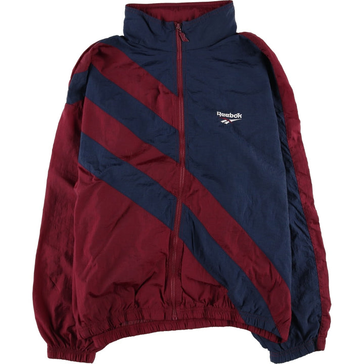 90'S Reebok nylon jacket, men's size L, vintage Nylon burgundy type Vintage Second Hand