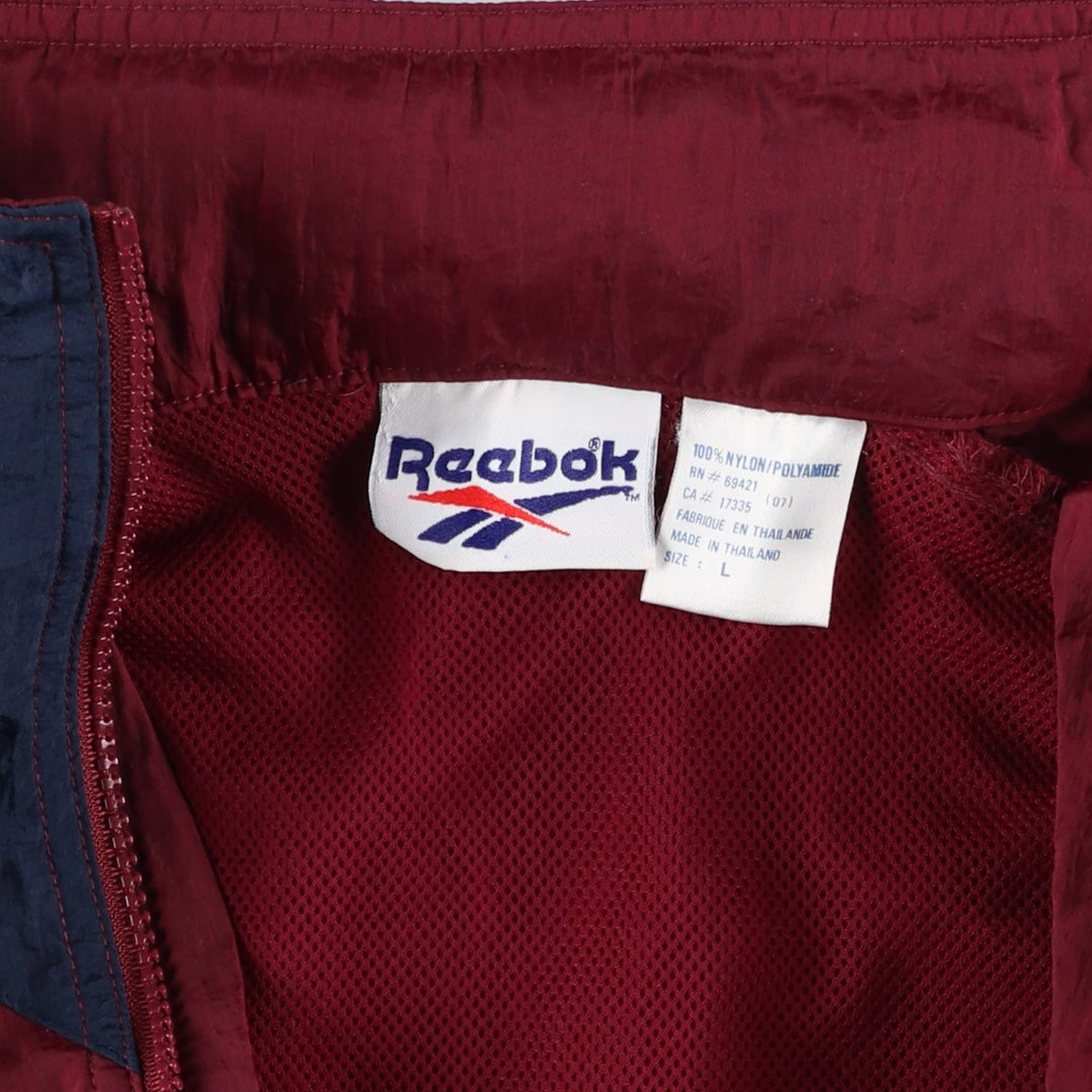 90'S Reebok nylon jacket, men's size L, vintage Nylon burgundy type Vintage Second Hand