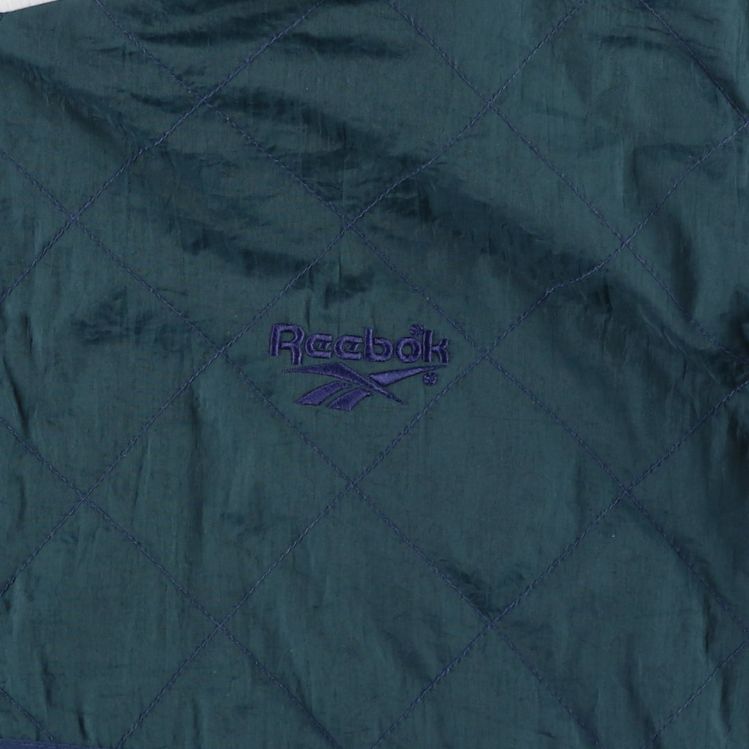 90'S Reebok Back Logo Windbreaker, Men's Size L, Vintage unclear Green type dark green Vintage Second Hand