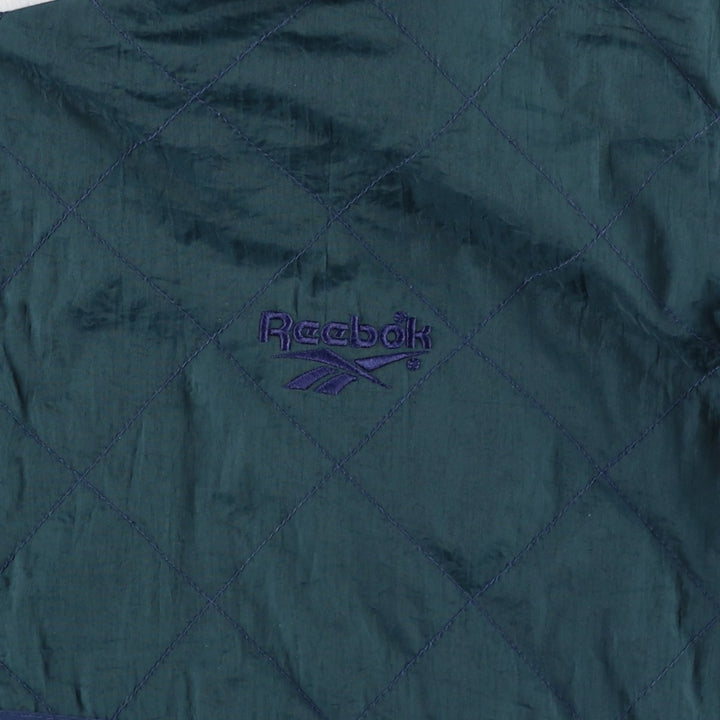 90'S Reebok Back Logo Windbreaker, Men's Size L, Vintage unclear Green type dark green Vintage Second Hand