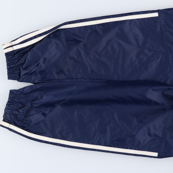 Vintage 90'S Adidas Check Pattern Nylon Hoodie with Back Logo, Men's Size Medium Nylon navy blue type Vintage Second Hand