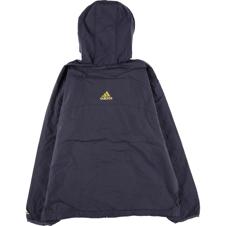 90s-00'S Adidas nylon hoodie, men's size L Nylon navy blue type Vintage Second Hand