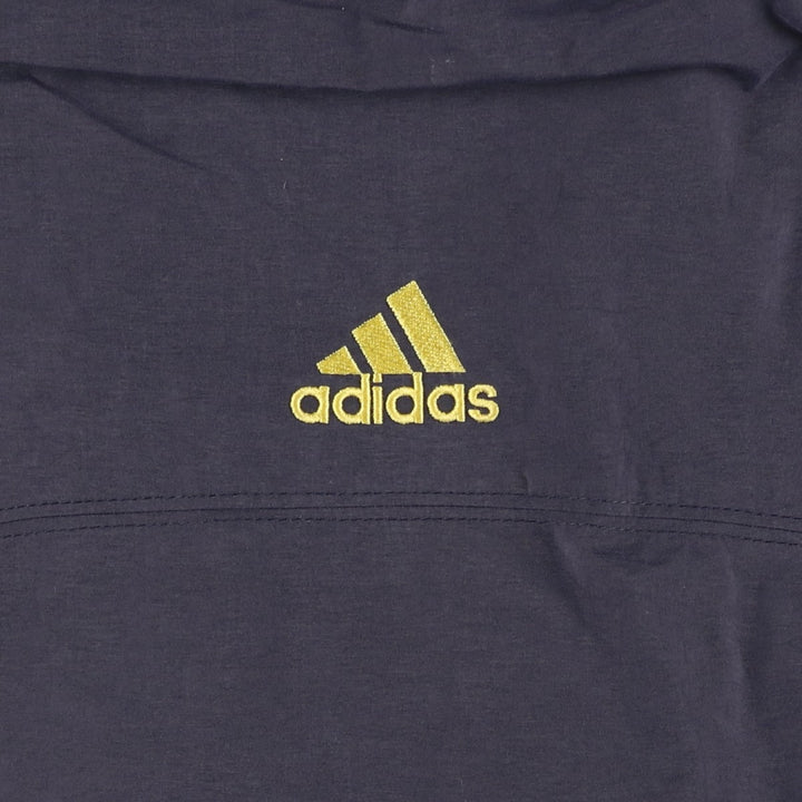 90s-00'S Adidas nylon hoodie, men's size L Nylon navy blue type Vintage Second Hand