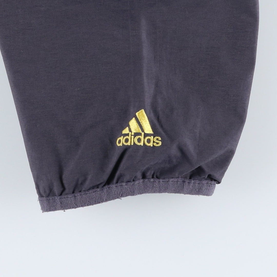90s-00'S Adidas nylon hoodie, men's size L Nylon navy blue type Vintage Second Hand