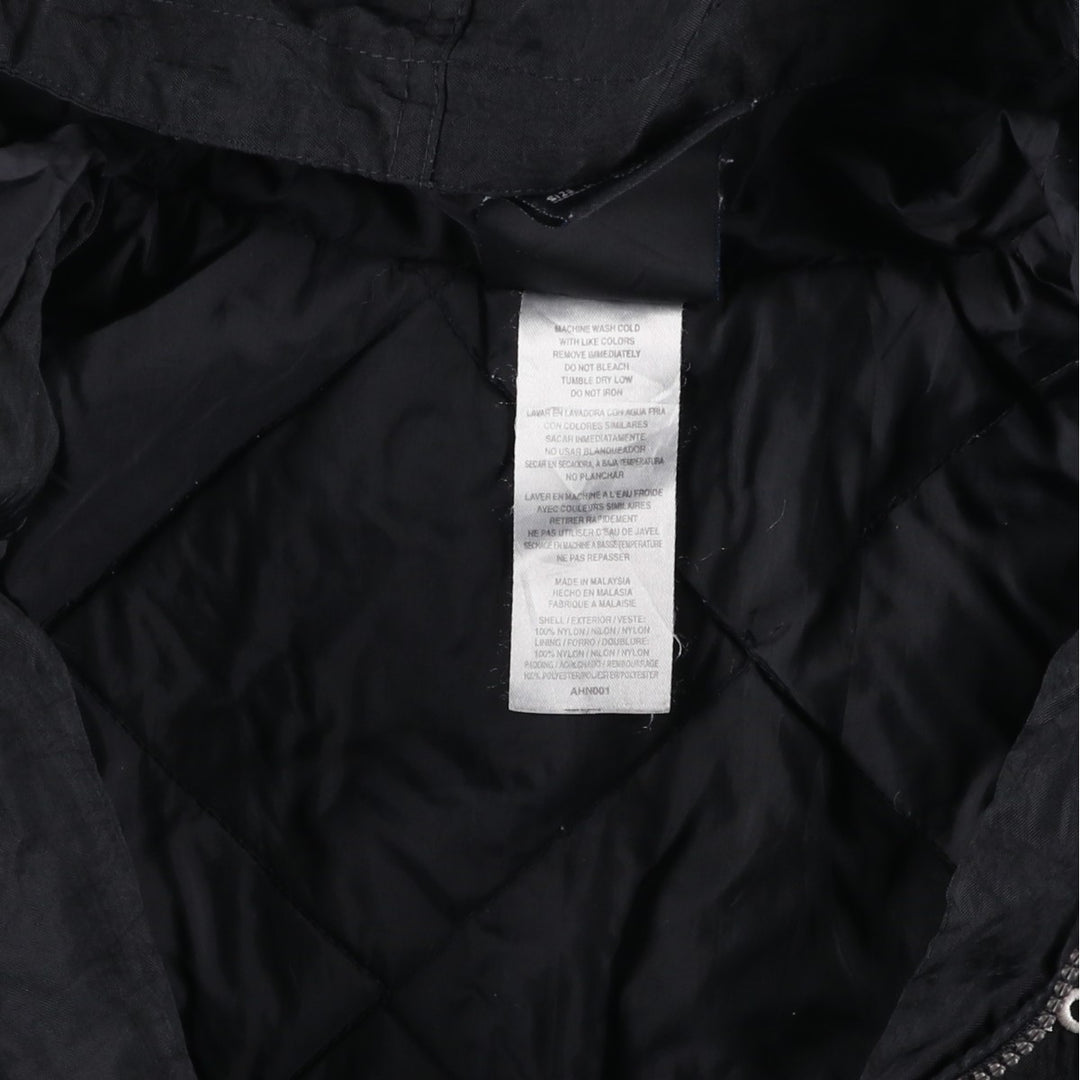 Vintage 90'S adidas Team Back Logo Padded Hoodie Puffer Jacket, Men's Size L Nylon black type Vintage Second Hand