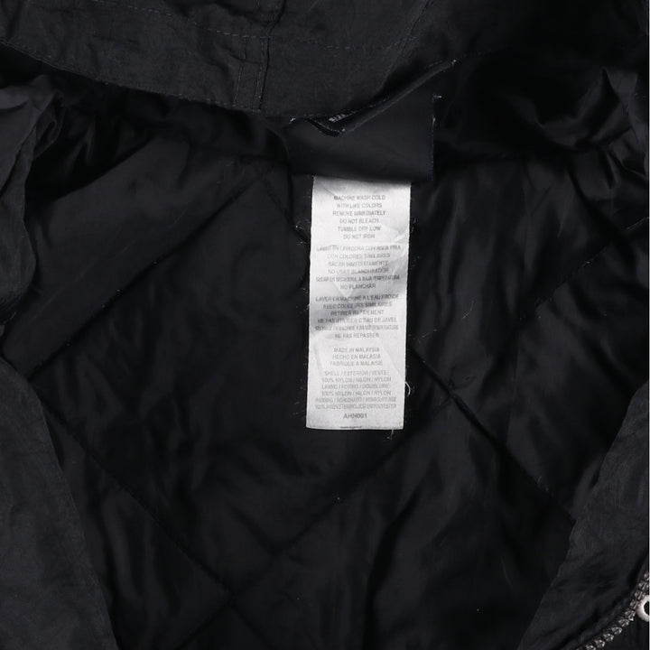 Vintage 90'S adidas Team Back Logo Padded Hoodie Puffer Jacket, Men's Size L Nylon black type Vintage Second Hand