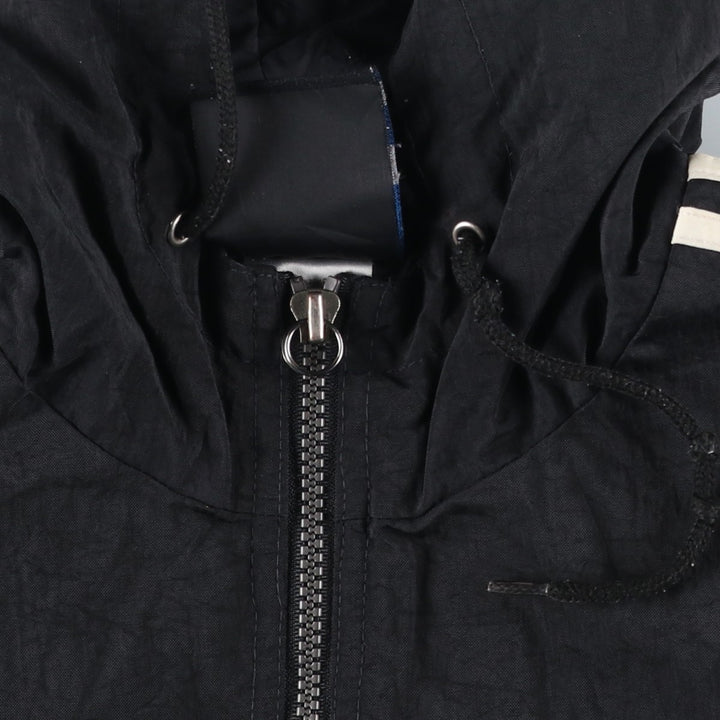 Vintage 90'S adidas Team Back Logo Padded Hoodie Puffer Jacket, Men's Size L Nylon black type Vintage Second Hand